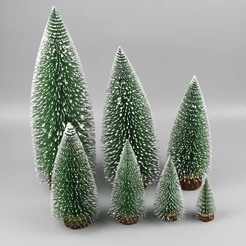 

Mini Christmas Tree Stick White Cedar Desktop Small Christmas Tree Decor, Winter Snow Ornaments Trees for Xmas Party Home Party