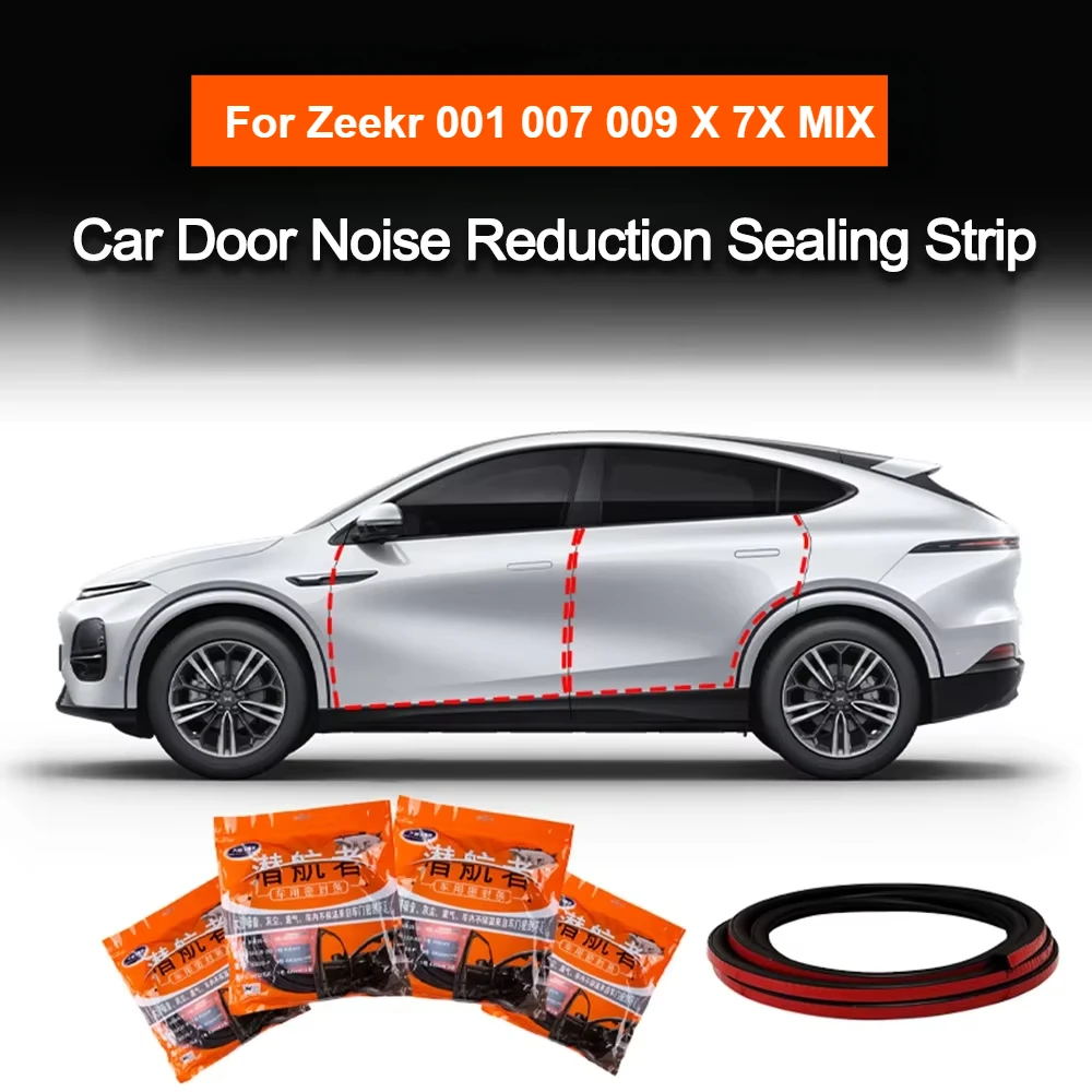 

For Zeekr 001 007 009 X 7X Car Door Noise Reduction Sealing Strip Waterproof Rubber Strip Car Mute Noise Reduction Accessories