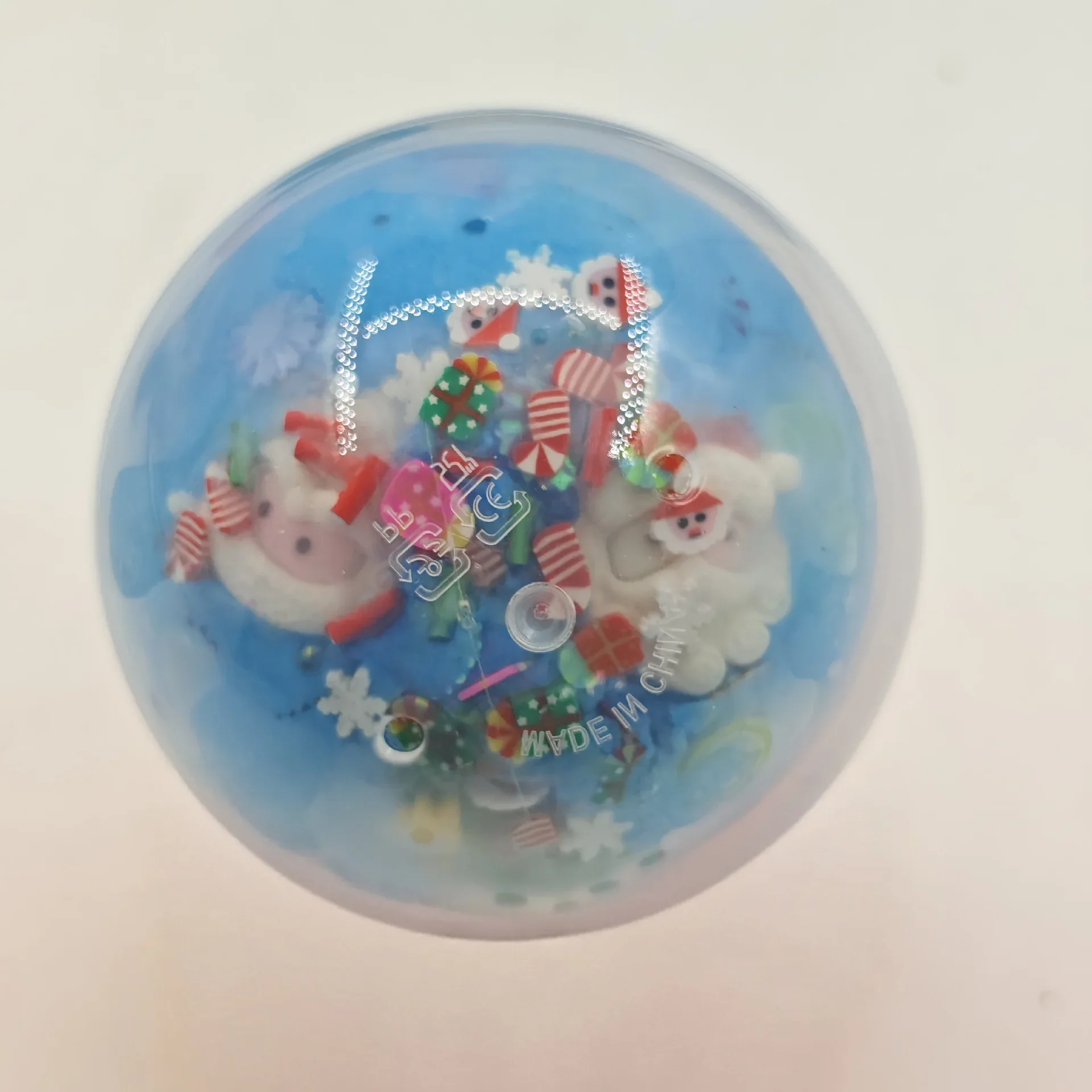 12PCS Christmas Crispy Shell Building Block Handmade Squishy Ball, Stress Relief Squeeze Fidget Toy