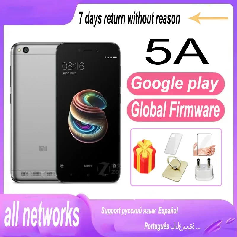 

Global rom Original Xiaomi Redmi 5A 3g 32g mobile phones celulares smartphone Cellphones android snapdragon used phone