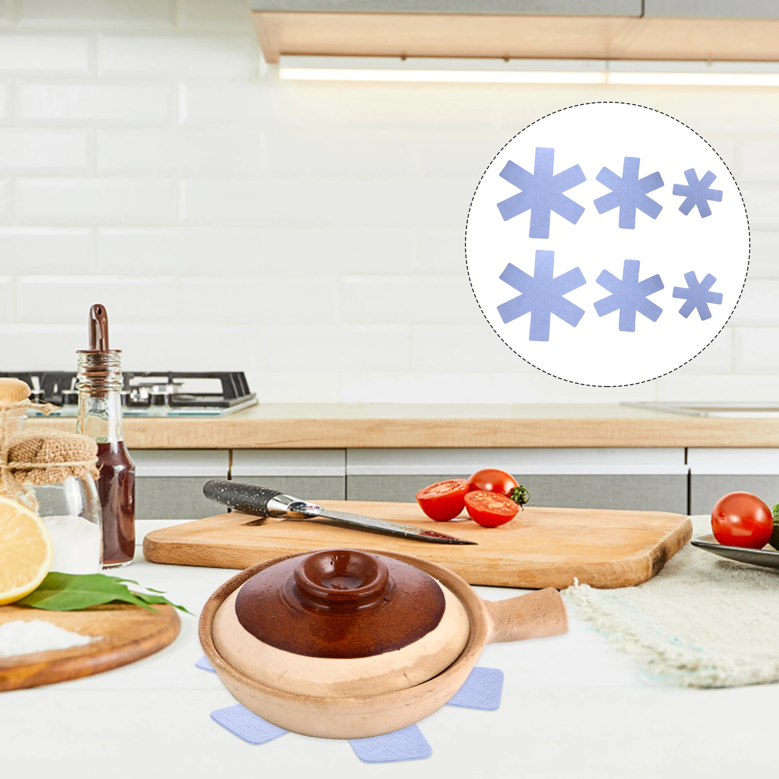 

6Pcs Pot Pan Divider Multi-Functional Compact Protector Protector for Kitchen Non-Stick Pan Protection Banquet