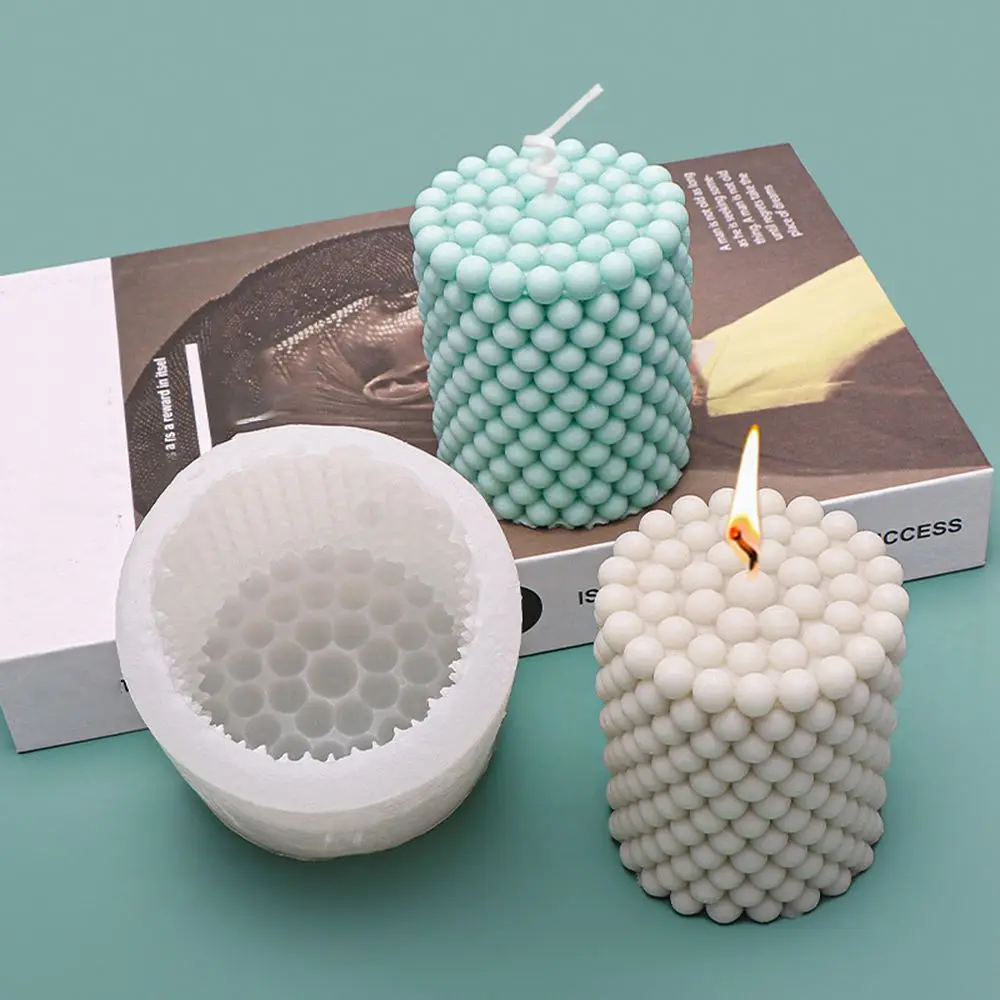 Wedding Supplies Handmade Clay Tools 3D Art Wax Mold Candle Mould Cylinder Candle Mold Cake Resin Molds