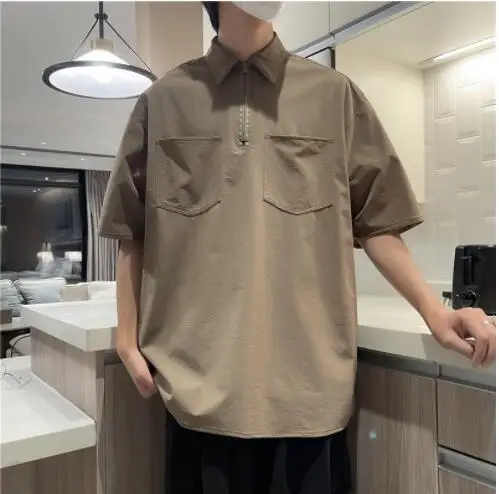 

2022 Summer Casual fashion Polo t shirt Men Short sleeve T-shirt Male Polo shirt men's summer short sleeve loose shirt Tops