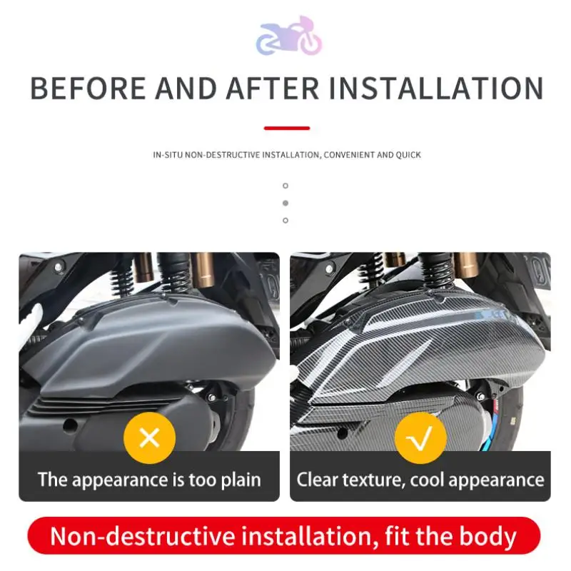 Suitable for Yamaha NMAX 155 20-24 Years ABS Plastic Carbon Fibre Shell Motorcycle Accessories Air Filter Protection Cover