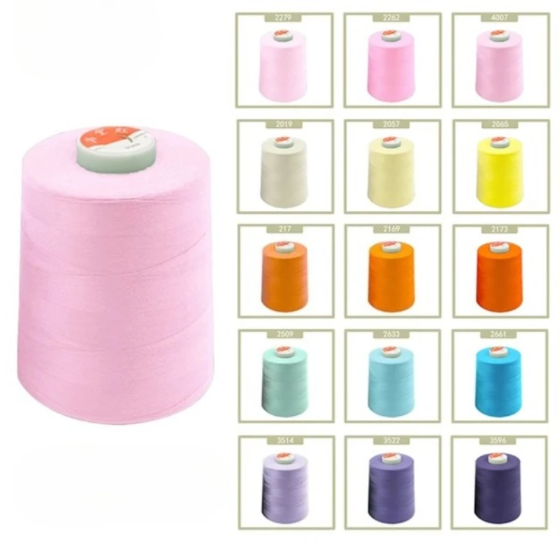 Hilo para máquina de coser de poliéster 402: hilo overlock de alta velocidad de 8000 yardas para uso doméstico e industrial (punto fuerte)
