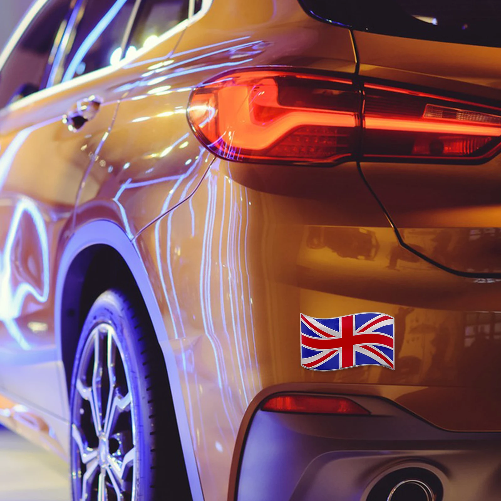 

Flag Car Stickers Vehicle Badge Emblems Metal Decorative Truck Appliques Strong Durable Automotive Exterior Sticker Car Decor