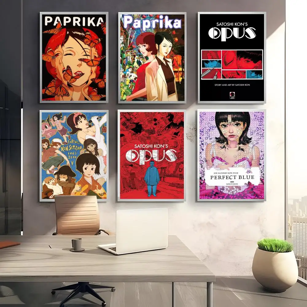 Legendary Japanese Anime Director Art K-Kon Satoshi Poster HD art sticky wall waterproof home bedroom bar aesthetic decoration