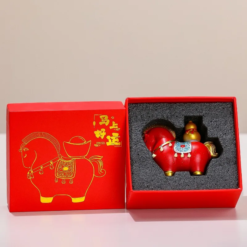 2026 فنغ شوي الصينية زودياك السنة الراتنج تحصيل التماثيل الديكور للحظ والثروة مثالية لمنزلك أو مكتبك