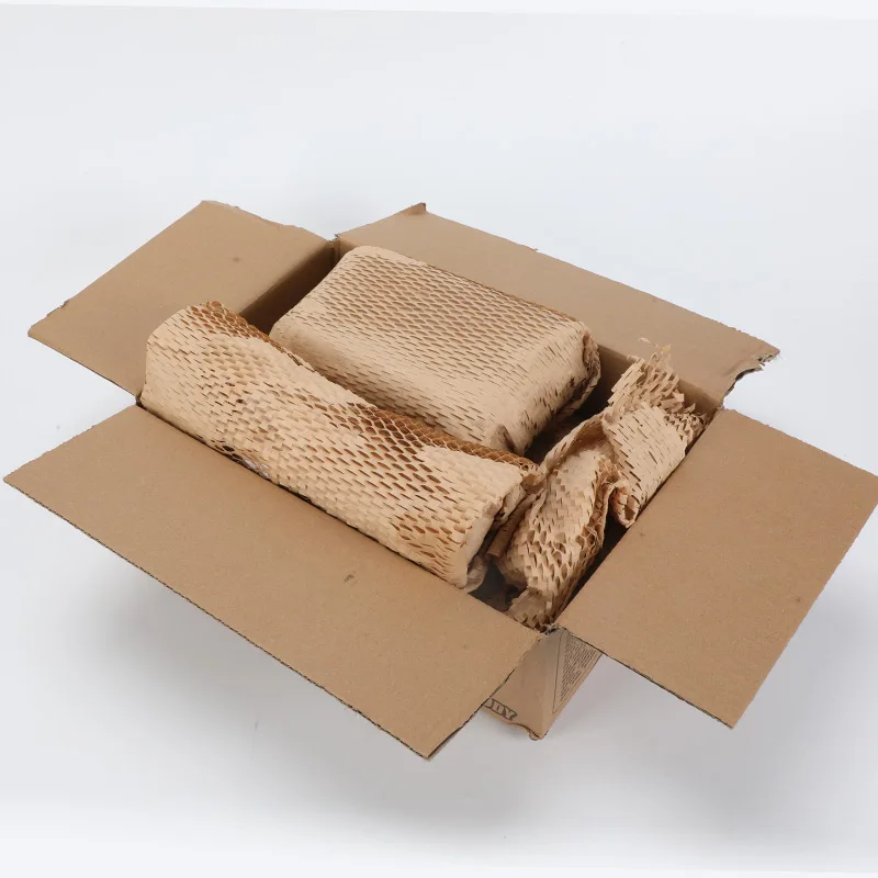 Honeycomb Paper Wrap Machine For Package Protection Packaging Kraft Roll Cushion Electric Honeycomb Paper Roll Dispenser