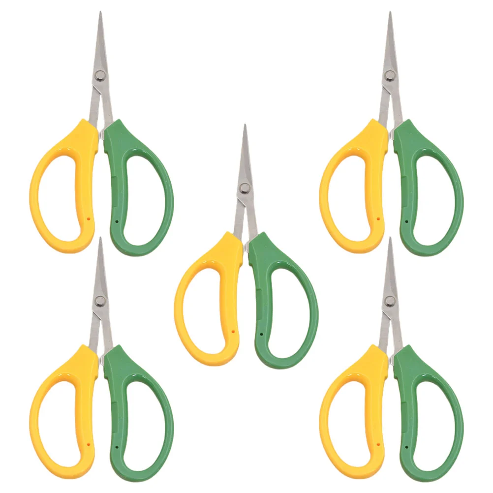 

5 Pcs Fruit Tree Picking Shears Pruning Flower Scissors Plant Trimmers Pruners Gardening Tools Cutting Stainless Steel Pp
