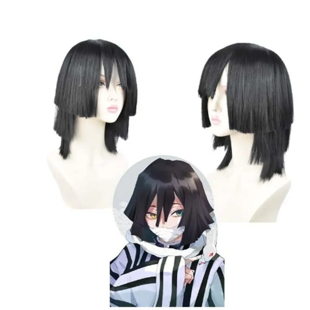 2026 Anime Uzui Tengen Kochou Kanae Kamado Nezuko Kanroji Mitsuri Rui Hashibira Inosuke Sabito Cosplay Synthetic Wig+Wig Cap view 5
