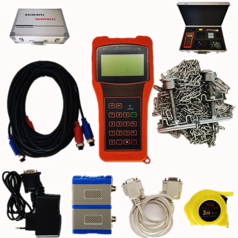 Handheld Liquid Ultrasonic Flow Meter TUF-2000H TS-2 TM-1 TL-1 Transducer optional (DN15-6000mm)