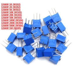 10PCS 3266W adjustable precision potentiometer 1K 2K 5K 10K 20K 50K 100K 200K 500K 103 1M 3266