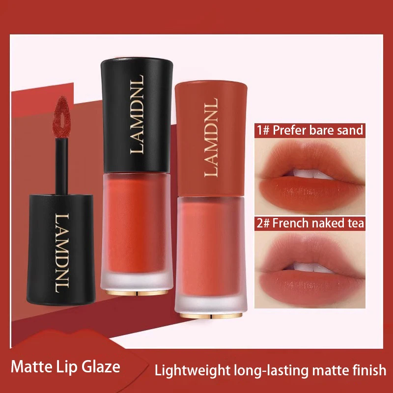 Fango per labbra Argilla Rossetto opaco Fard Trucco Tazza antiaderente a lunga durata Tinta per labbra rosse Pigmento Mousse Rossetto Cosmetici