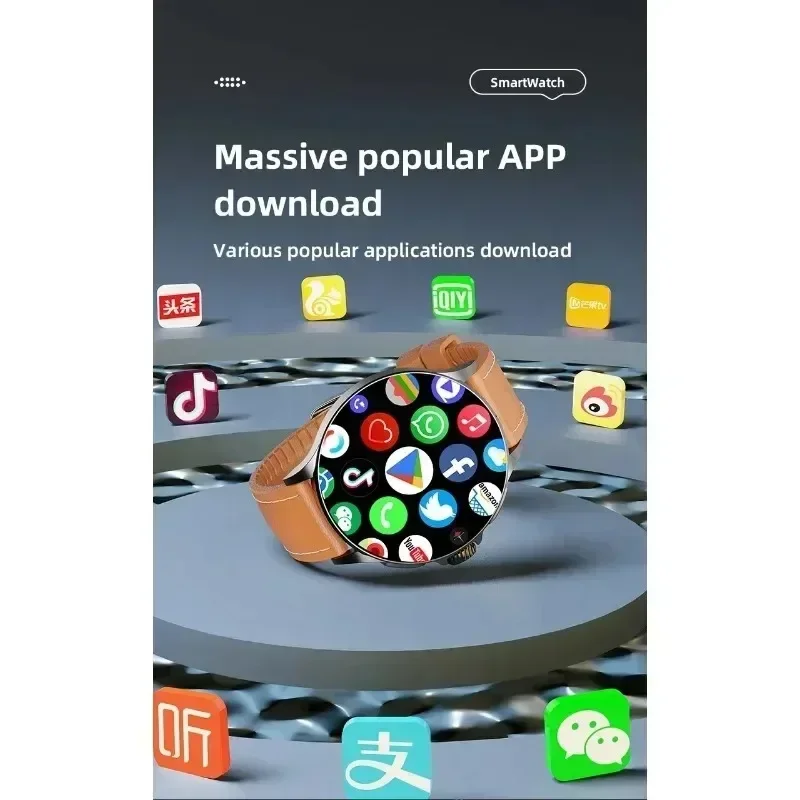 ساعة ذكية GT200 Android جديدة مع شاشة AMOLED مقاس 1.95 بوصة وكاميرا دوارة وسعة 16 جيجابايت + 256 جيجابايت ونظام تحديد المواقع و5G LTE للرجال #6