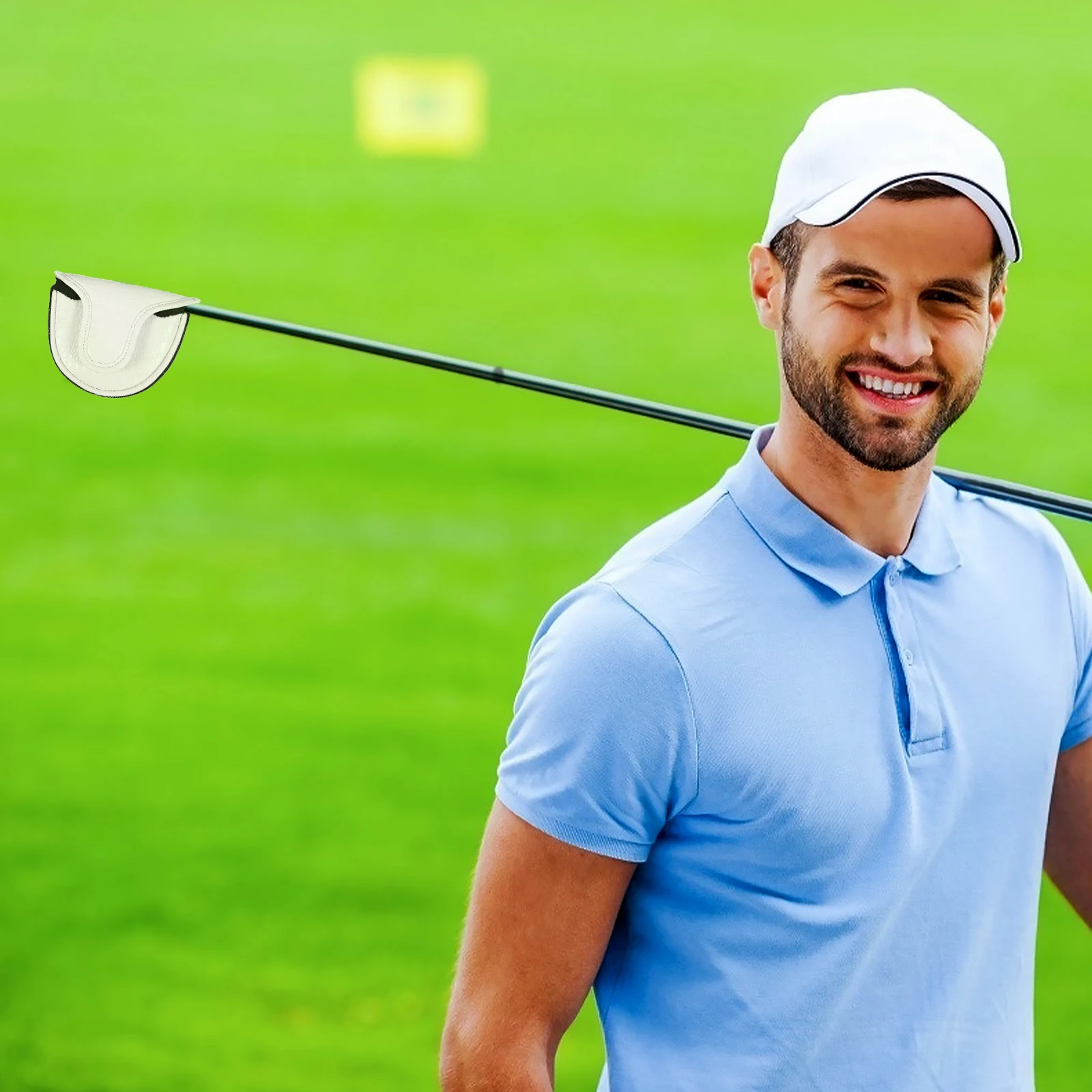 

Putter Head Cover Pu Club Putter Sleeve For Golf Protection Universal Fit Durable Stitching Vibration Reduction