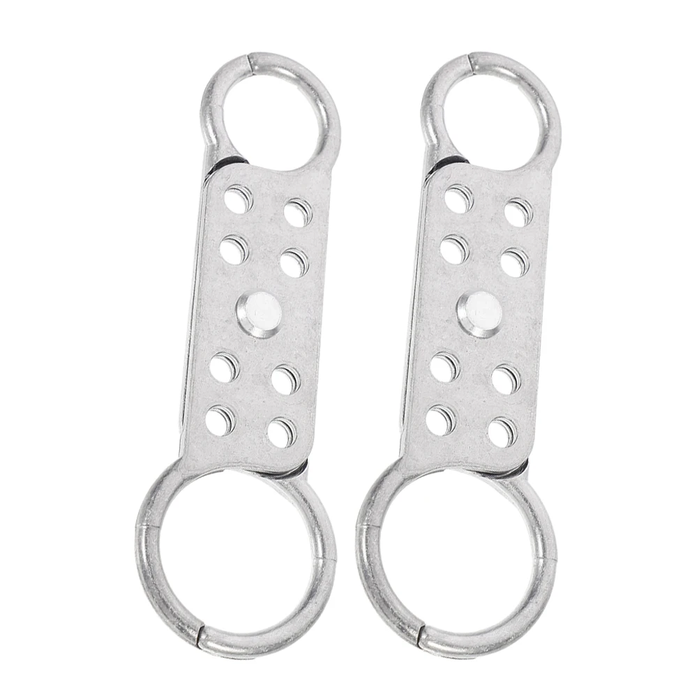 

2Pcs Double Headed Aluminum Hasp Lock Out Tag Out Safety Padlock 8 Holes Multipoint System For Doors Electrical Appliances