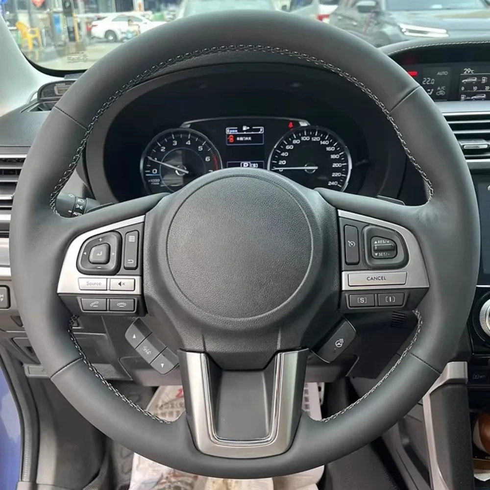 Car Interior Hand Stitched Wear Resistant Artificial Leather Outback 2015 2016 XV Steering Wheel Cover For Subaru Legacy