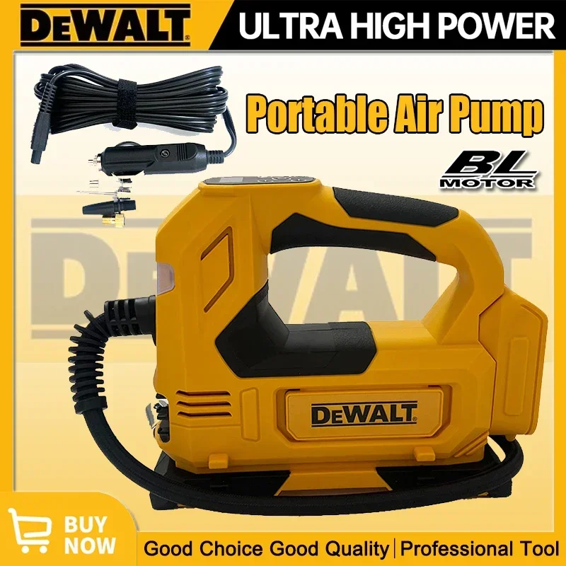 Dewalt Portable Tire Inflator Air Pump Rechargeable Compressor Digital Cordless Electric Car Tyre Inflator Tools For 18V Battery