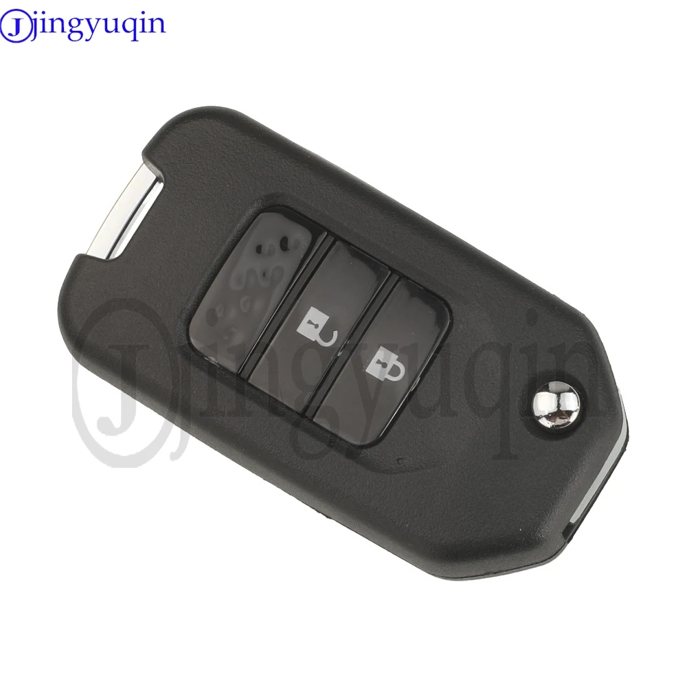 Jingyuqin 2/3 Buttons Car Remote Key Shell Case For Honda Civic Accord City CR-V Jazz XR-V Vezel HR-V FRV Spirior JADE fob