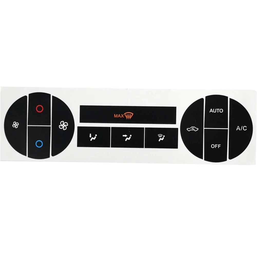 Button Repair Stickers Set For Ford For Mondeo For Climate Control 2004 2008 PVC Decal Kit To Improve Button Visibility