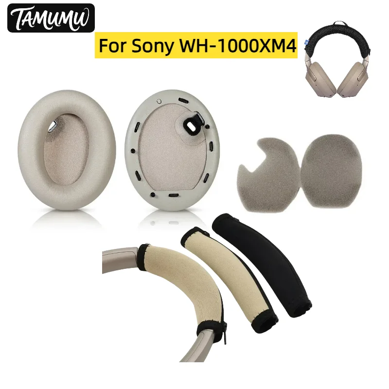

Replacement Headband for Sony WH-1000XM4 Heaphones PU and Soft Memory Foam Top Headband and Ear Pad Repairing Parts
