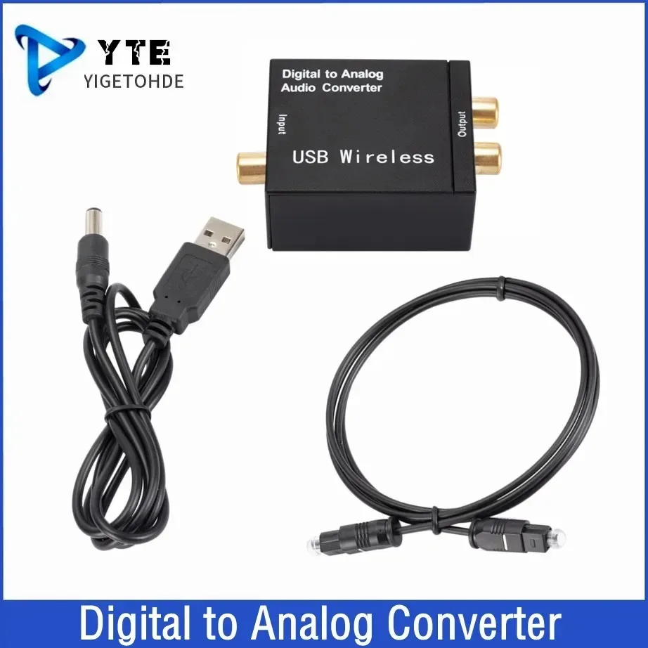 

Digital to Analog Audio Converter Support Bluetooth Optical Fiber Toslink Coaxial Signal to RCA R/L Audio Decoder SPDIF DAC