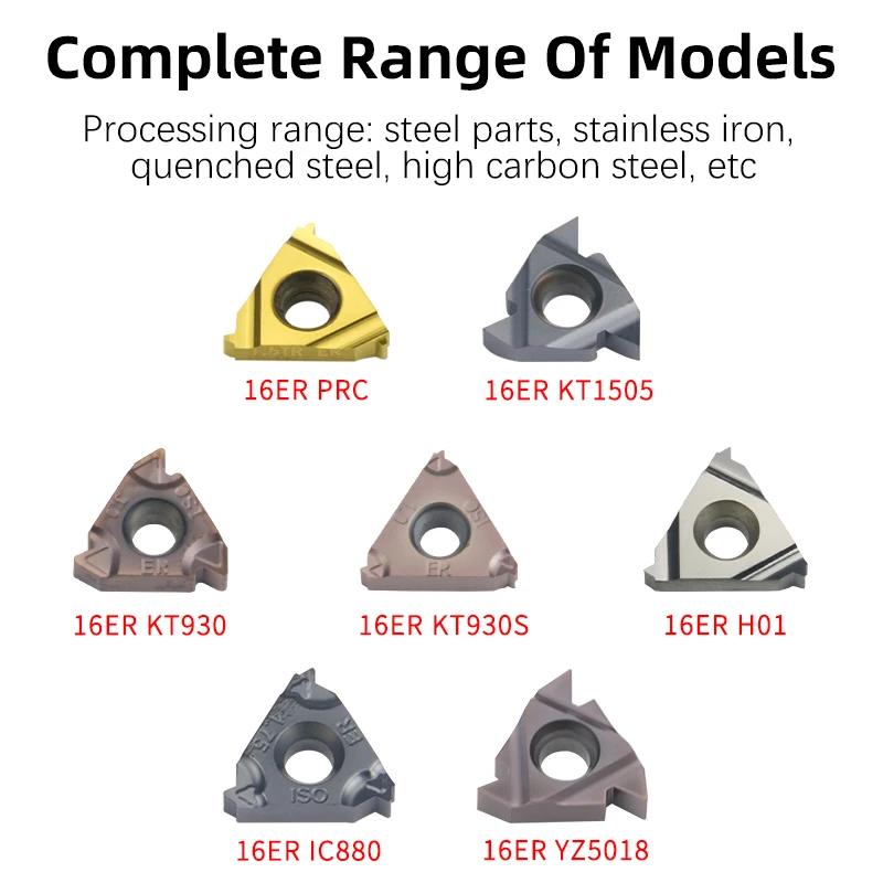 16er 16er ag55 ag60 1.0/1.25/1.5/2/2.5/3iso 11w/14w ferramenta de torneamento de rosca inserção de carboneto cnc ferramenta de inserção de rosca 10