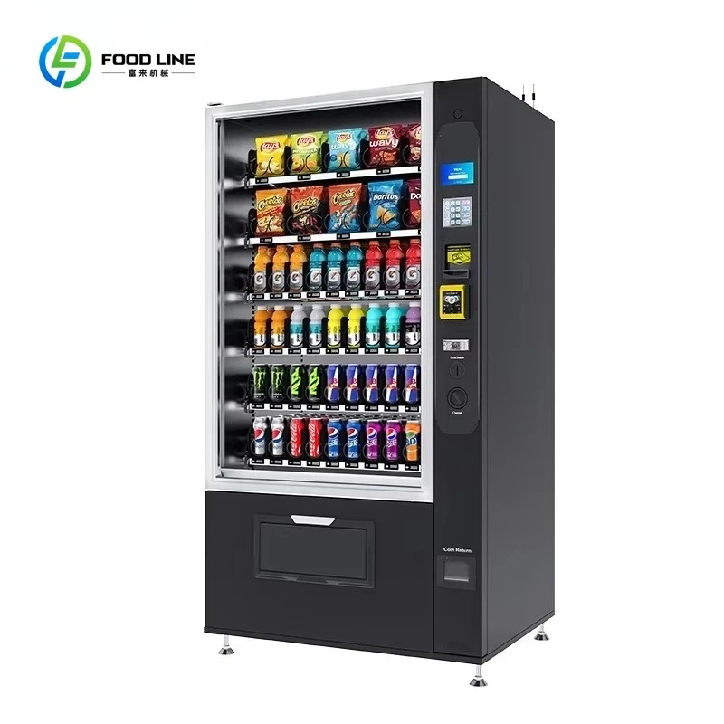 

Drink & Snack Vending Machine 300 Capacity 4 Drink Vending Machine Age Verification Vending Machine