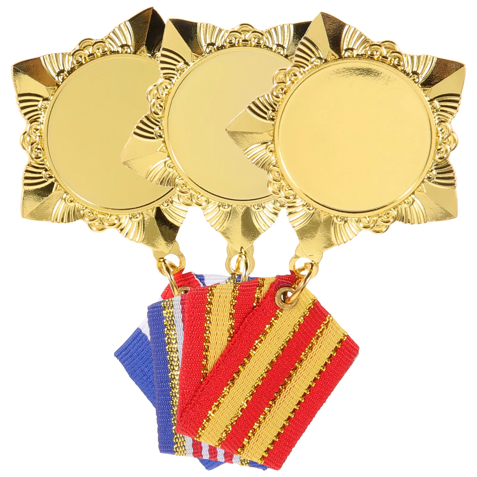 

3 Pcs Medal Badge Kids Award Medals with Neck Ribbon Brooch Memorial Brooches Awards Cloth for