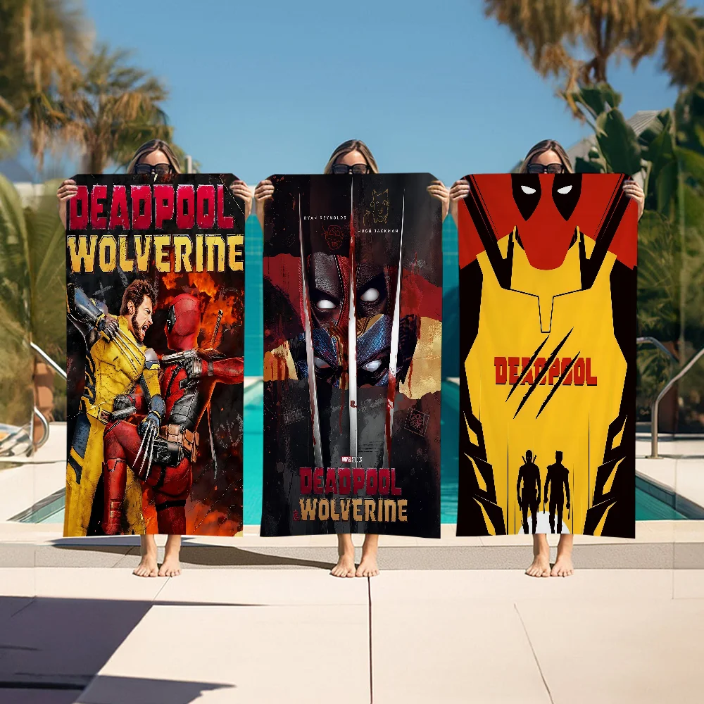 

D-Deadpool And W-Wolverine 2023 Microfiber Printed Beach Towel Mountain Climbing Yoga Beach Absorbent Soft Towel