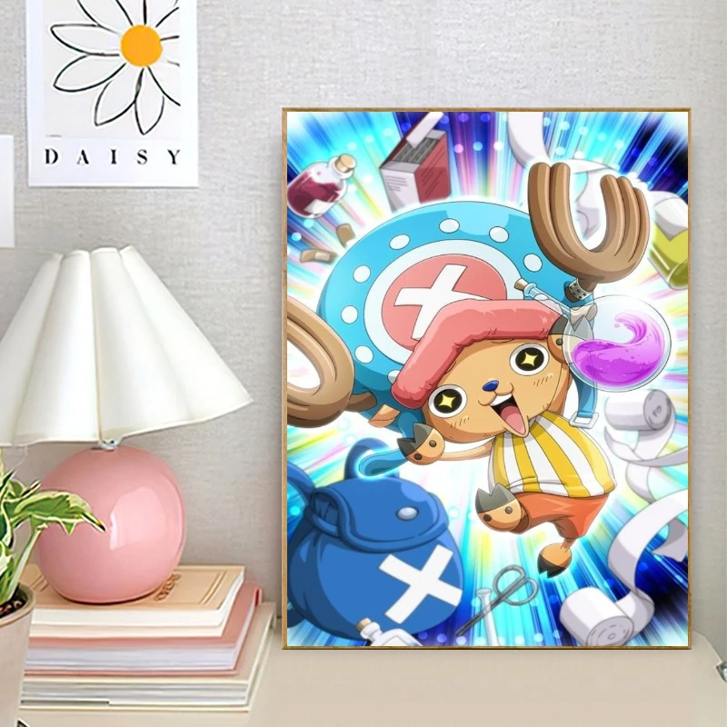 Oil Painting Tony Tony Chopper One Piece By Numbers Home Decor Modern Wall Decor for Living Room Bedroom Perfect Gift No Frame