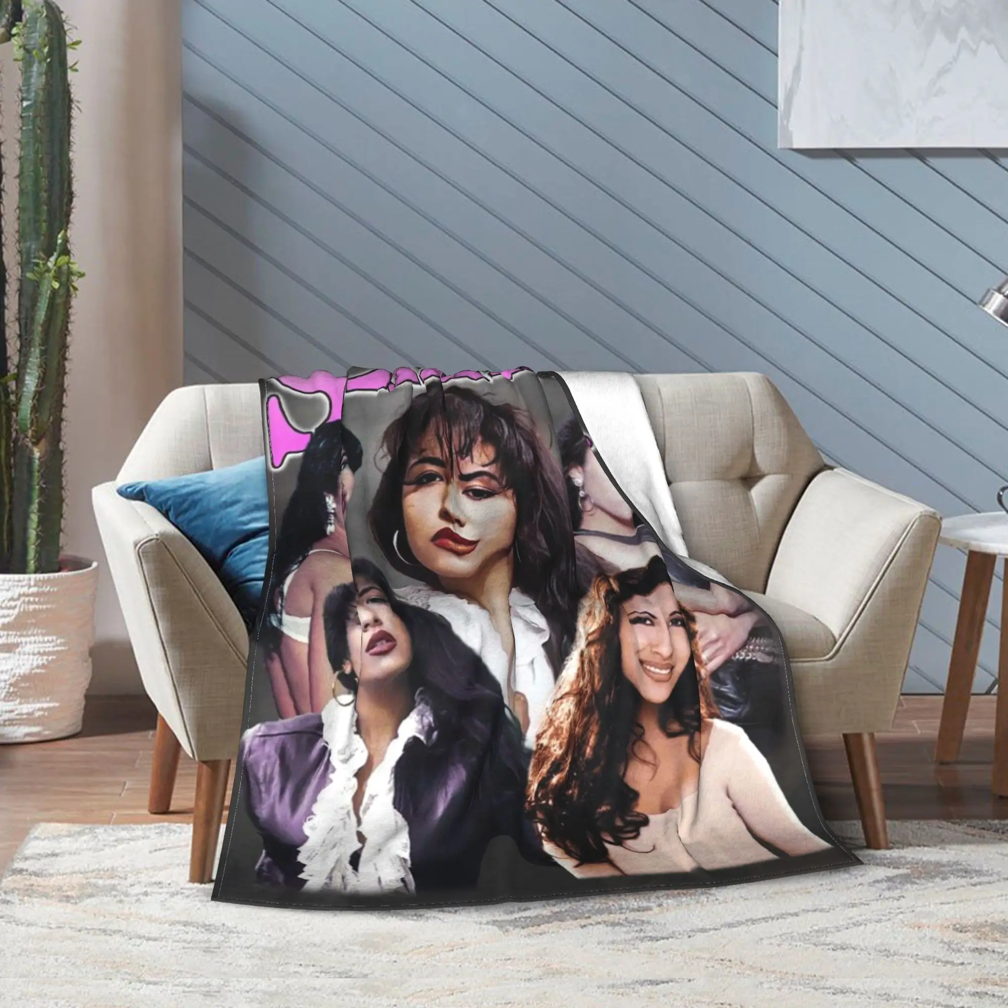 سيلينا كوينتانيلا بطانية المرجان الصوف أفخم الربيع/الخريف الدافئة رمي البطانيات للفراش في الهواء الطلق أفخم رقيقة لحاف #5