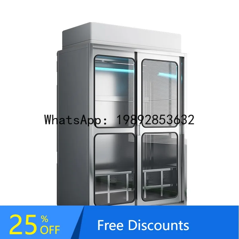 YFY ملابس نظيفة خالية من الغبار وخزانة من الفولاذ المقاوم للصدأ ورشة غرف الأبحاث FFU فئة 100 تطهير إلكتروني #1