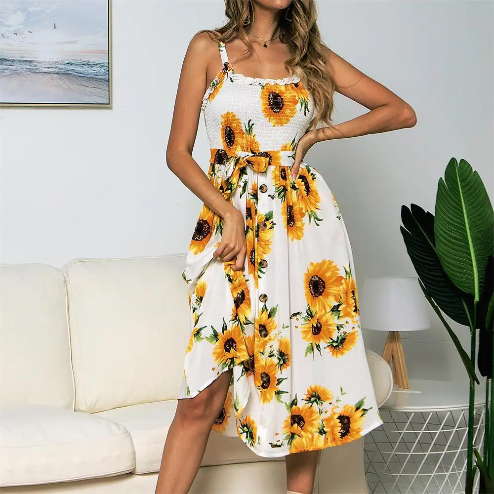 

New Fashion Women Sexy Strapless Backless Dresses Summer Casual Dress Female Elegant Floral Print Midi Party Dresses Vestidos