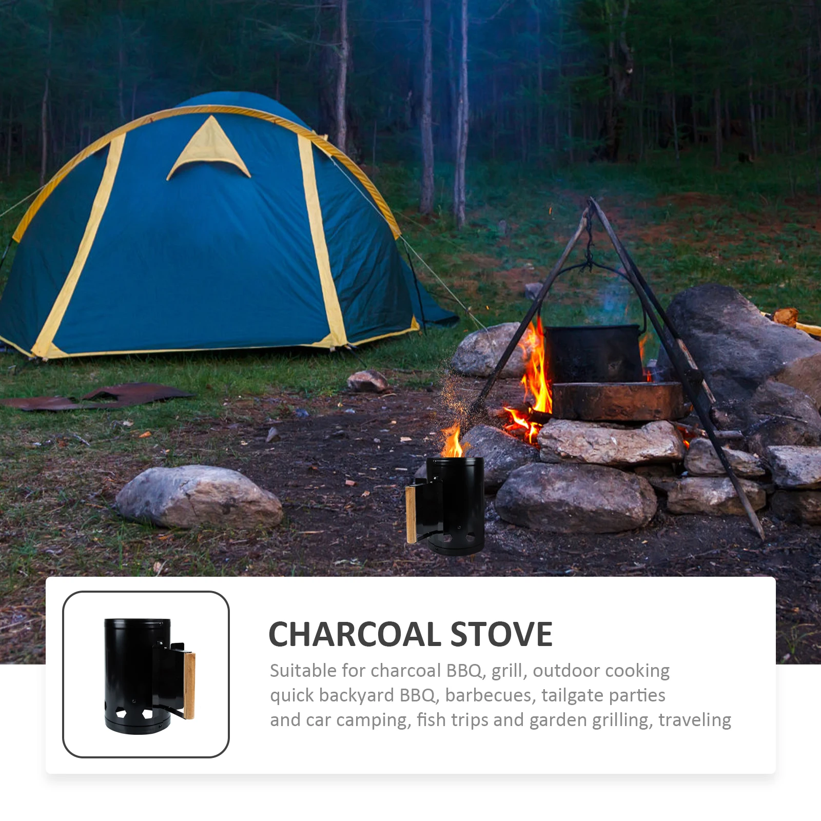 

Outdoor Rapid Igniting Starter For Bbq Charcoal Chimney Starter Burning Carbon Burner Grill Fire Tool Camping Barbecue Ignition