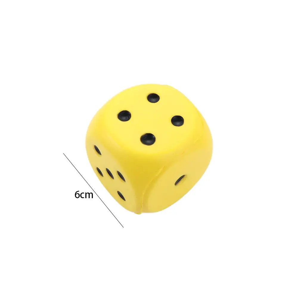 Cognitive Educational Elastic  Finger Training Soft Big Dice Length 6cm Sponge Dice Anti Stress Point Dice Pressure Relief