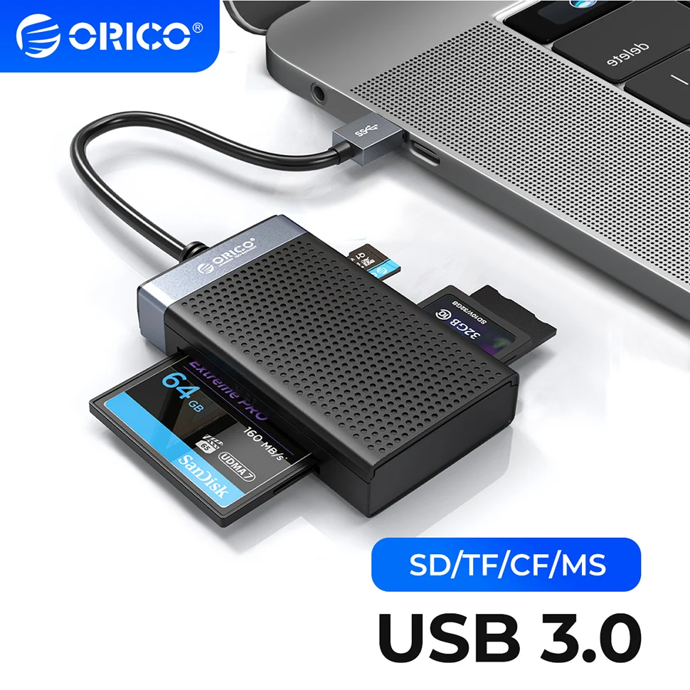 ORICO Multi Memory Card USB A Type C 3.0 Lector Adapter for Micro SD SDHC SDXC MMC TF CF MS Pro Duo Stick Read Switch Dock 2TB