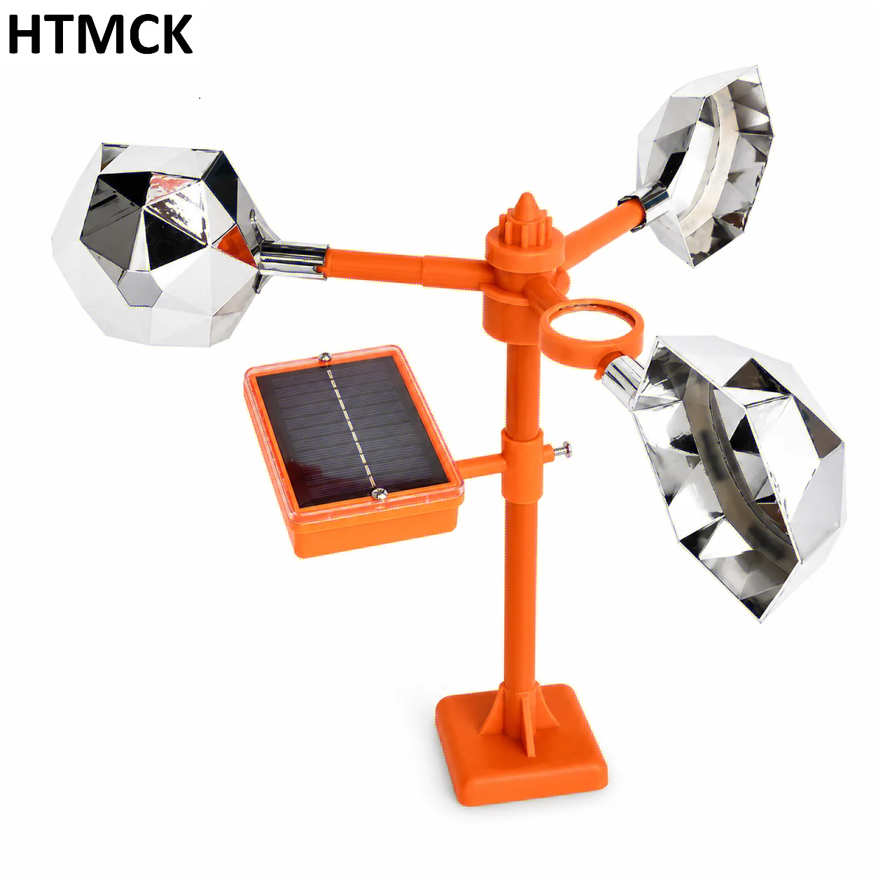 Repelente de Pássaros Solar e Eólico HTMCK com Rotação 360°, Luz Refletora e Som para Proteção de Culturas no Jardim