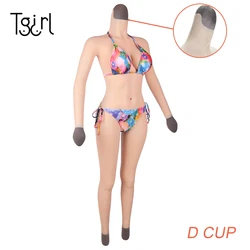 Tgirl D Cup Silicone Full Body Full length With Arm Suit Transgender Crossdressers Dragqueen Fake Boobs