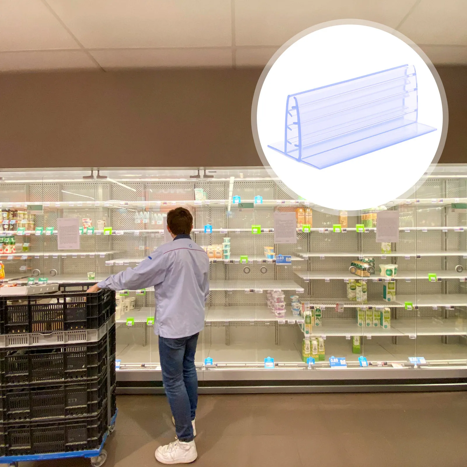 

10Pcs Advertising Clip Display Holders Premium PVC Easy Acrylic Panels Holder for Retail Store Price