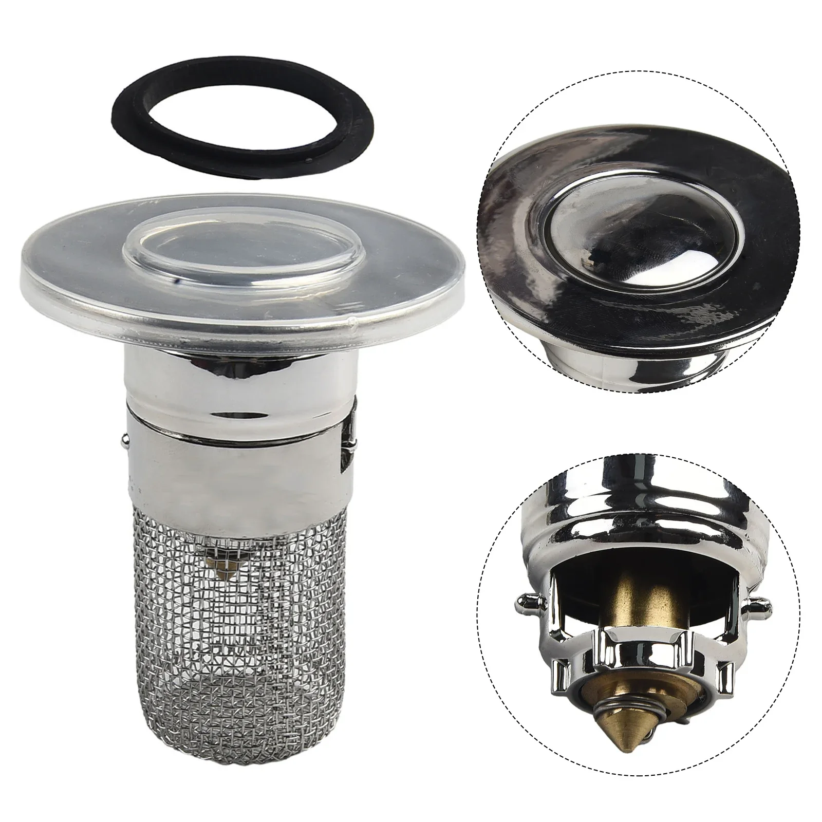 2 In 1 Easy Kitchen Sink Drain Strainer Sink Stopper Filter Bathroom //Drain Strainer Sink Stopper Filter Bathroom