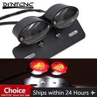 Rear Brake Light Accessories Universal Modified Motorcycle with Steering LED Tail Light License Plate Holder Motorcycle
