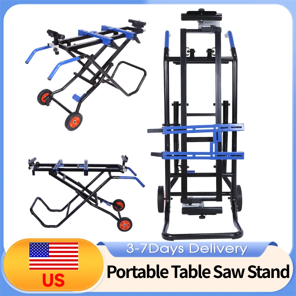 

Portable Table Saw Stand 330Lbs Load Capacity Rolling Table Saw Stand All-Terrain Wheels Universal for Most Brands of Table Saws
