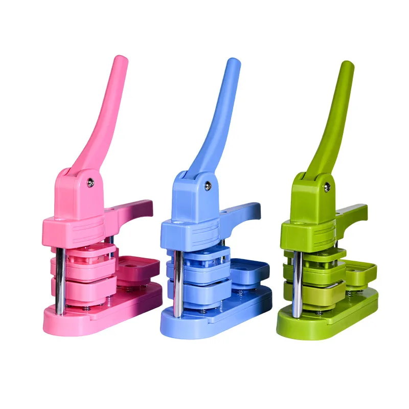 

2026 DIY Custom 50*50mm Square Rotary Badge Magnet Making Machine Set for Personalized Button Name Badges