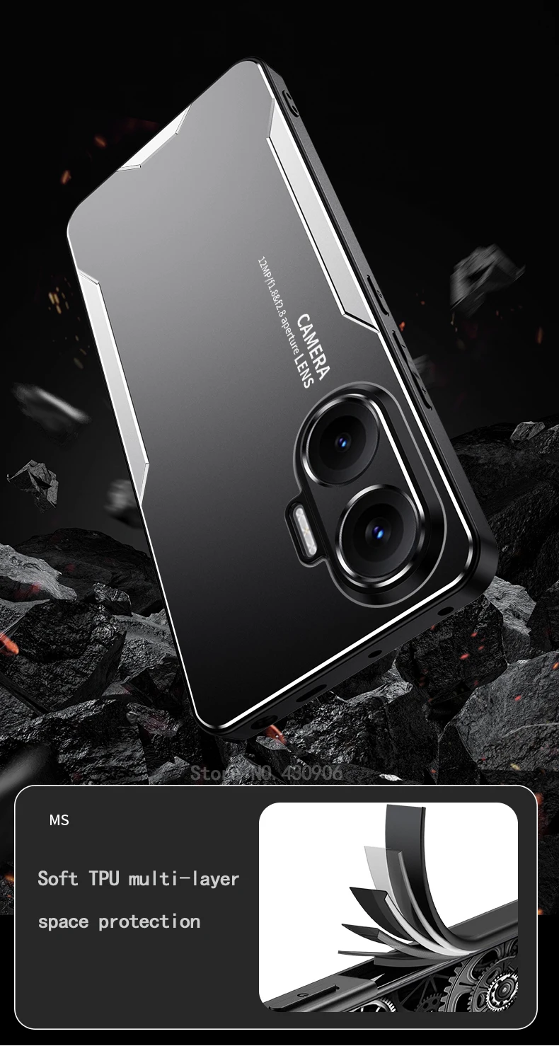 Für Poco F7 Fall Metall Aluminium Schutz Objektiv Frost Verhindern Fingerabdrücke Metall + TPU Abdeckung Für Poco F7 – Detail 4