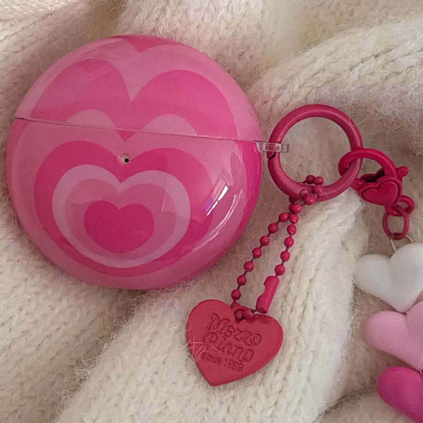 Pour huawei FreeBuds 5i 6i 7i SE2/SE3 FreeClip 2 boîte de chargement sans fil bluetooth dessin animé imd étui pour écouteurs rose rouge amour pendentif