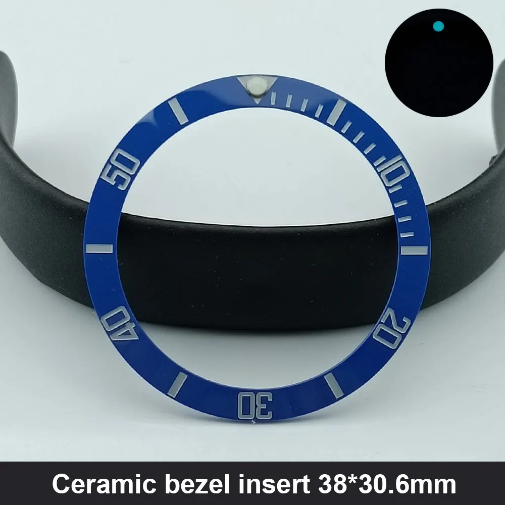 Sloping 38mm*30.6mm Ceramic Bezel and Diving watch Insert Watch Replace Watch Face Watch Bezel Inserts