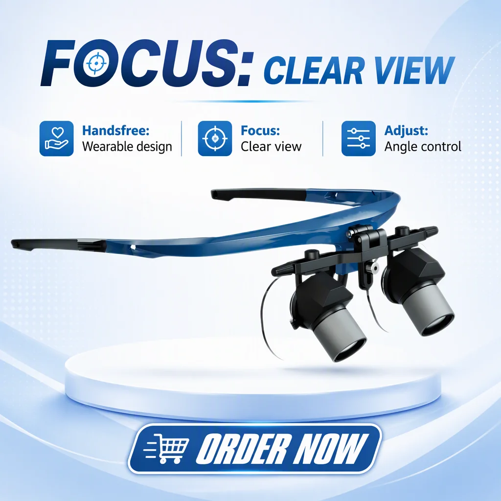 High-Performance 5.0X Dental Loupes DFK- Multiple Magnification Levels and Adjustable Working Distance for Enhanced Accuracy