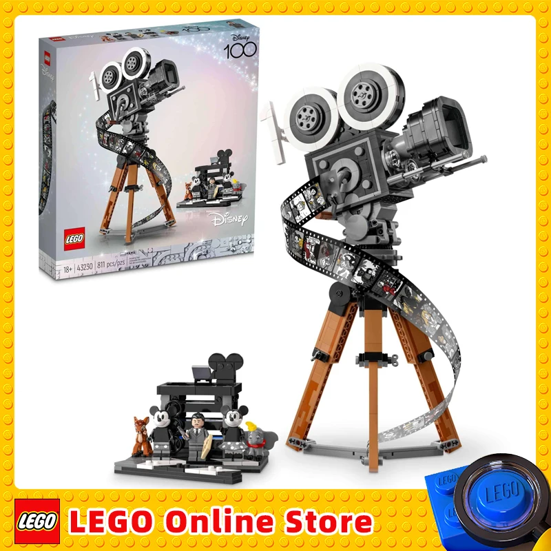 LEGO Disney Walt Disney Tribute Camera 43230 Disney Fan Building Set Collectible Toys Celebrate Disney 100 with 811Piece Gift